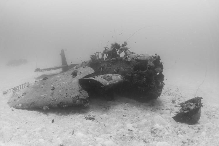 Diver Discovers Lost Underwater Airplane Graveyard