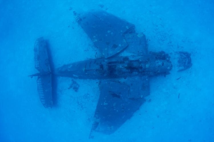 Diver Discovers Lost Underwater Airplane Graveyard