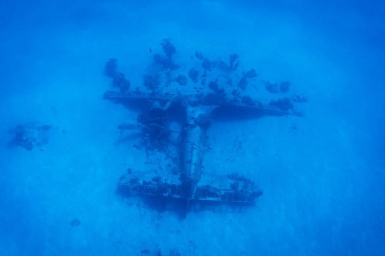 Diver Discovers Lost Underwater Airplane Graveyard